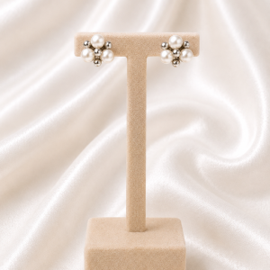 Pendientes Flor Perla Plata