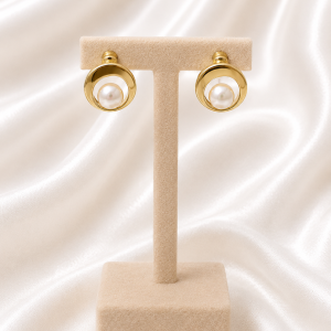 Pendientes Aura Perla Dorados