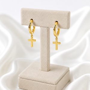 Pendientes Cruz Dorada
