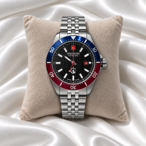 Swiss Military Hanowa Diver Ocean Blue & Red.