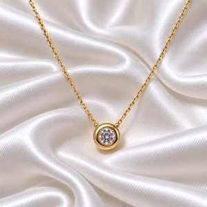 Collar Halo de Circonita