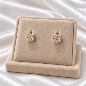 Pendientes Solitario de Oro.
