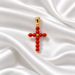 Colgante Cruz de Coral.