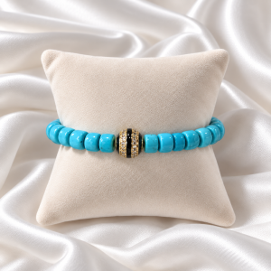 Pulsera Turquesa Black & Gold.