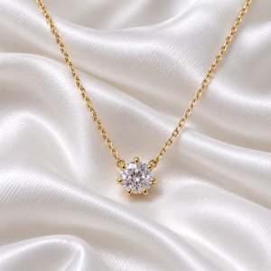 Collar Solitario de Circonita
