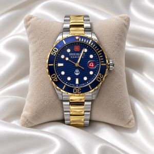 Swiss Military Hanowa Diver Blue & Gold.