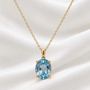 Collar Topacio Azul.
